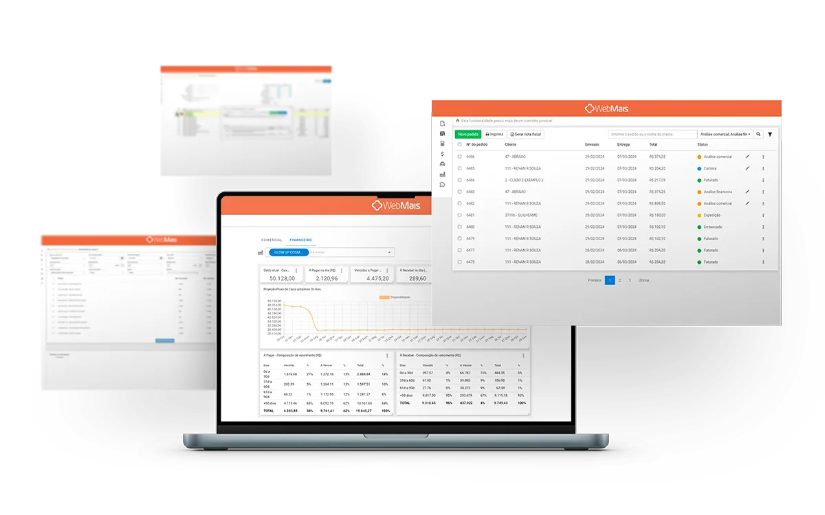Tela de conferência de pedido do sistema para distribuidora WebMais