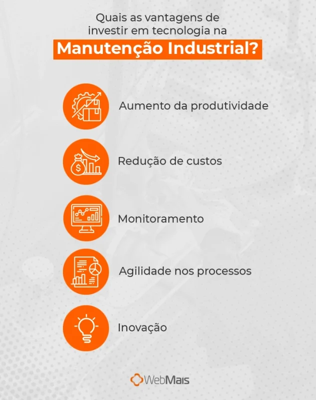 Quais as vantagens de investir em tecnologia na manutenção industrial?

Aumento da produtividade
Redução de custos
Monitoramento
Agilidade nos processos
Inovação