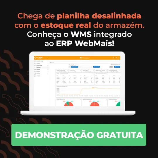 Chega de planilha desalinhada com o estoque real do armazém Chega de planilha desalinhada com o estoque real do armazém. Conheça o WMS integrado ao ERP WebMais e peça uma demonstração gratuita