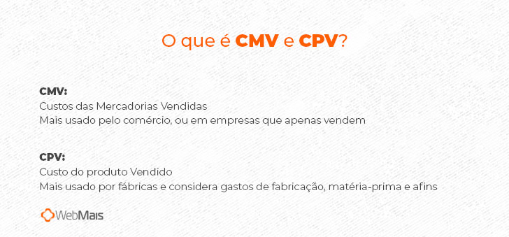 O que é CMV e CPV?