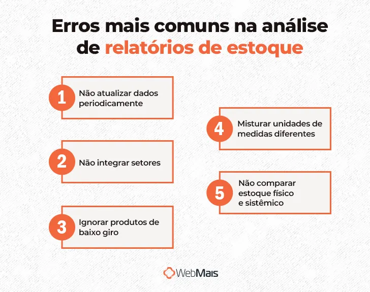 Erros mais comuns na análise de relatórios de estoque