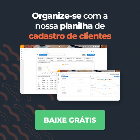 Banner Organize com a nossa planilha de cadastro de clientes Banner Organize com a nossa planilha de cadastro de clientes