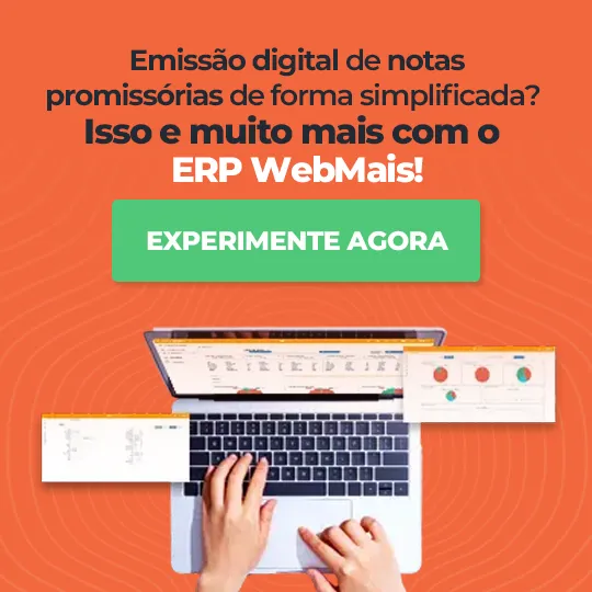 Banner Emissão digital de notas promissórias com o ERP WebMais mobile