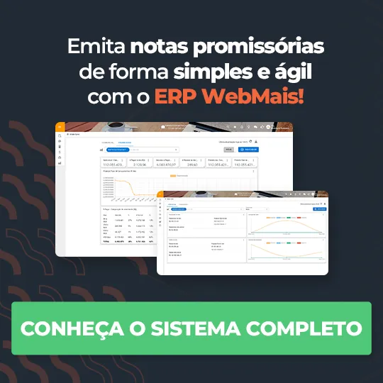 Banner Emita notas promissoras com o ERP WebMais
