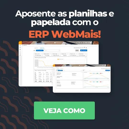 Banner Aposente as planilhas com o ERP Webmais