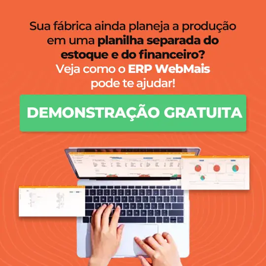 Sua fábrica ainda planeja a produção em uma planilha separada do estoque e do financeiro