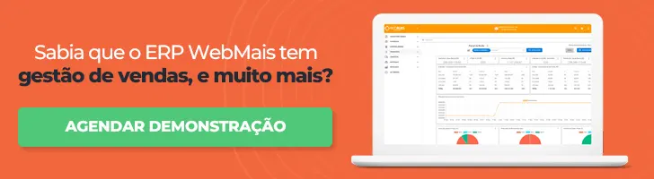 Banner notebook com o sistema erp webmais aberto ao lado do texto “Sabia que o ERP WebMais tem gestão de vendas?