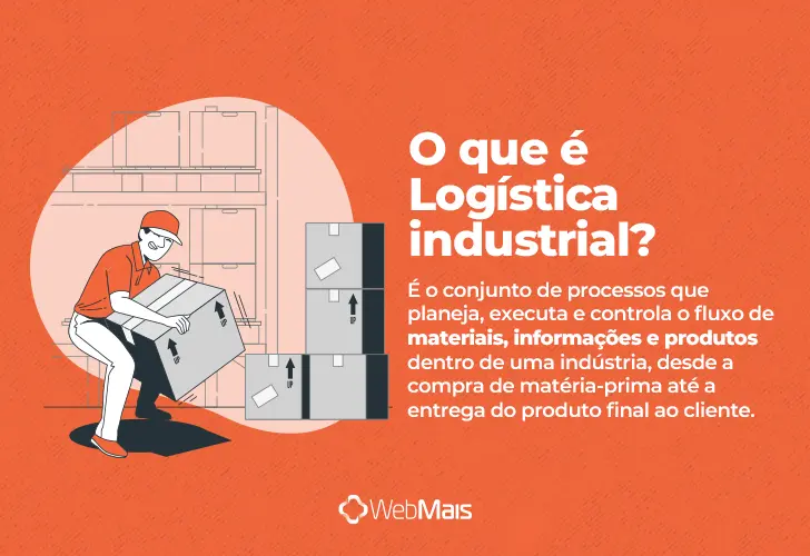logística industrial, o que é? texto explicando o que é logística industrial de forma clara e objetiva.