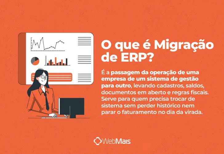 migração de ERP, o que é? texto explicando o que é migração de ERP de forma clara e objetiva.