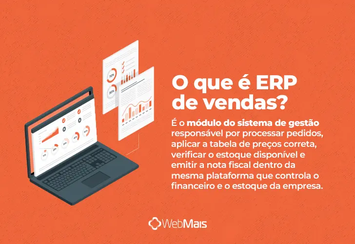 ERP de vendas, o que é? texto explicando o que é ERP de vendas de forma clara e objetiva.