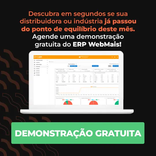 Descubra em segundos se sua distribuidora ou indústria já passou do ponto de equilíbrio deste mês Descubra em segundos se sua distribuidora ou indústria já passou do ponto de equilíbrio deste mês. Agende uma demonstração gratuita do ERP WebMais