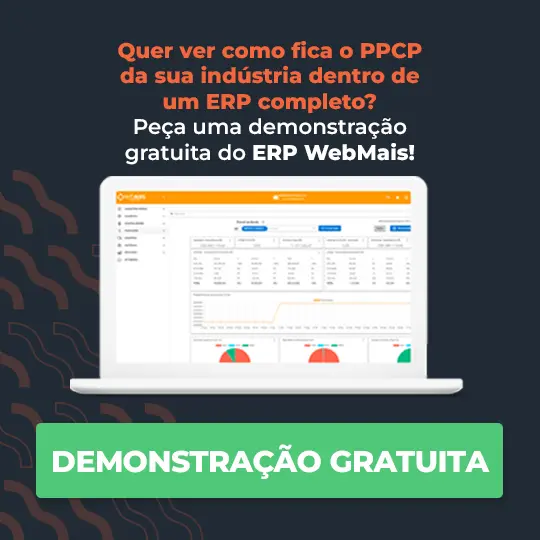 Quer ver como fica o PPCP da sua indústria dentro de um ERP completo