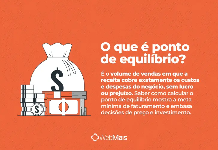 ponto de equilíbrio, o que é? texto explicando o que é ponto de equilíbrio de forma clara e objetiva.