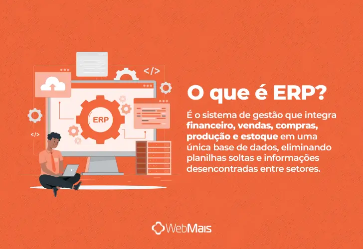 ERP, o que é? texto explicando o que é ERP de forma clara e objetiva.