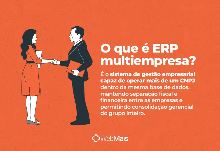ERP multiempresa, o que é? texto explicando o que é ERP multiempresa de forma clara e objetiva.