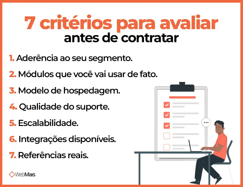 7 critérios para escolher o sistema ERP certo checklist com sete critérios essenciais para avaliar e escolher o sistema ERP ideal para a empresa