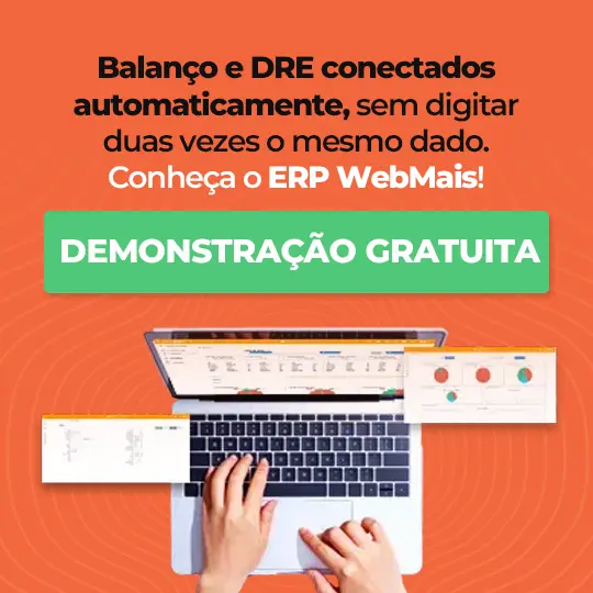 Balanço e DRE conectados automaticamente, sem digitar duas vezes o mesmo dado