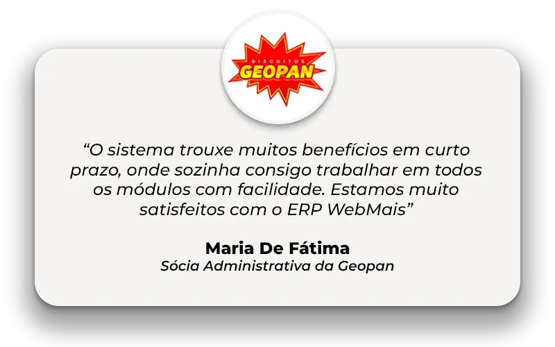 Case Geopan Biscoitos com ERP WebMais case de sucesso da Geopan Biscoitos com implementação do ERP WebMais para indústria alimentícia