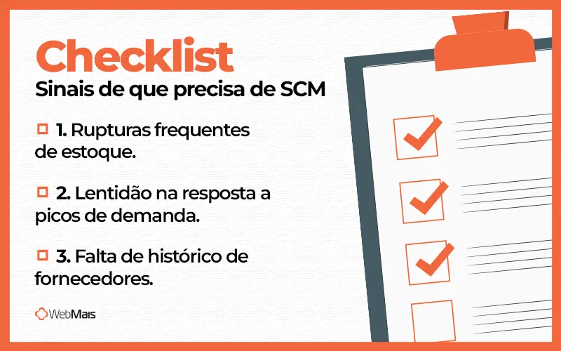 Sinais de que a cadeia de suprimentos precisa de SCM estruturado diagnóstico de sinais de scm pouco estruturado
