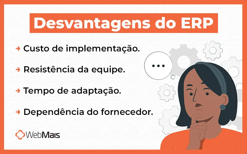 Desvantagens do ERP Lista dos desafios reais na adoção de ERP.
