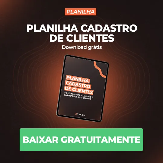 Banner planilha cadastro de clientes Banner planilha cadastro de clientes