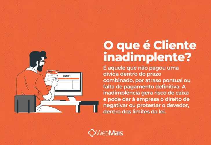 cliente inadimplente, o que é? texto explicando o que é cliente inadimplente de forma clara e objetiva.