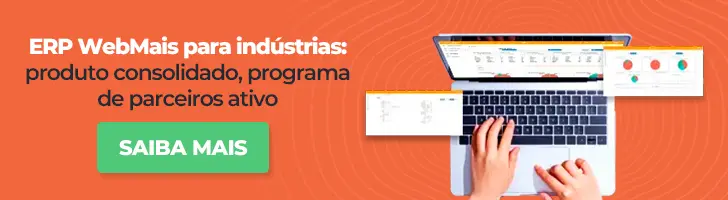 ERP WebMais para indústrias produto consolidado, programa de parceiros ativo