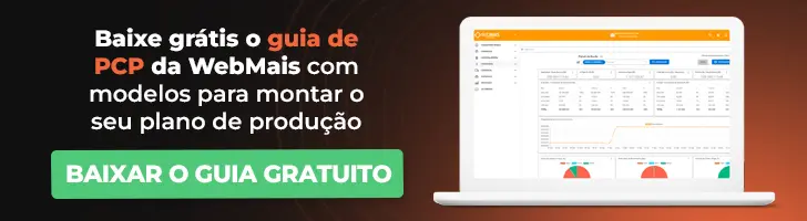 Baixe grátis o guia de PCP da WebMais com modelos para montar o seu plano de produção Baixe grátis o guia de PCP da WebMais com modelos para montar o seu plano de produção + Baixar o guia gratuito
