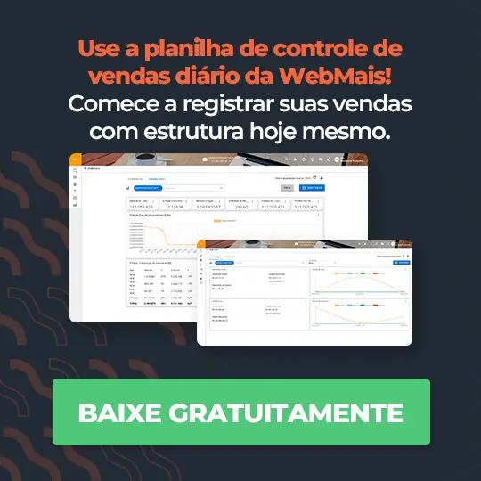 Baixe gratuitamente a planilha de controle de vendas diário da WebMais