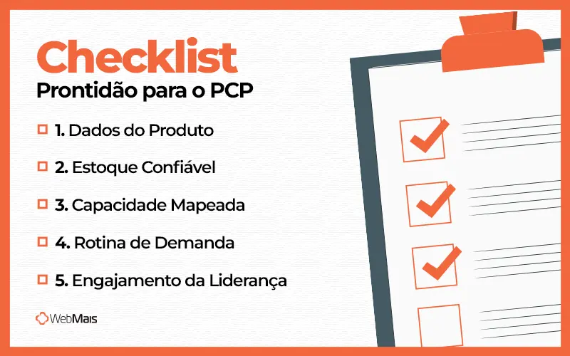 Diagnóstico de prontidão para o PCP checklist de cinco critérios de prontidão para o PCP