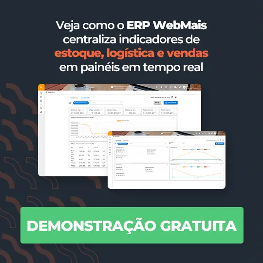 Veja como o ERP WebMais centraliza indicadores de estoque, logística e vendas em painéis em tempo real