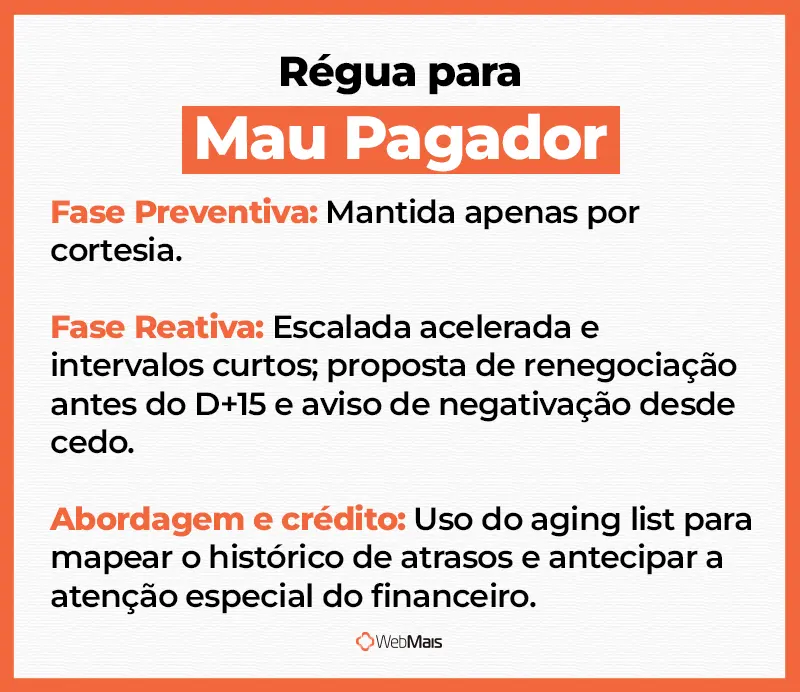 Régua adaptada para Mau pagador infográfico das especificações para adaptar a régua para o perfil de um Mau pagador.